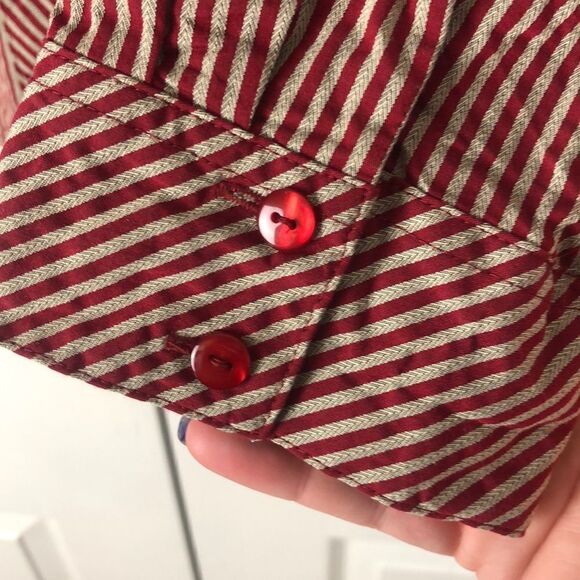 Lane Bryant Button Up Blouse with Ruffle Detail Size 18/20 - Picture 6 of 6